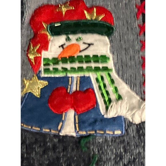 Tiana International Christmas Collection Snowman Zip Sweater M - Picture 9 of 13